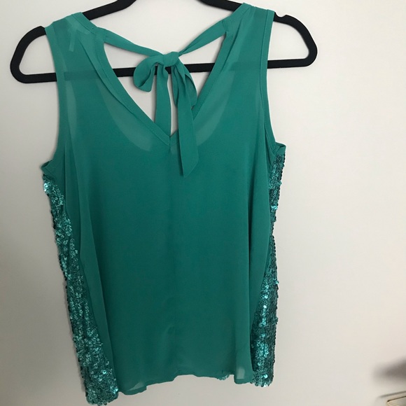 Teal Sequin Top - Picture 2 of 2